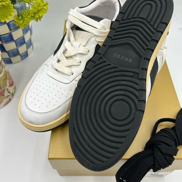 Men's Rhude logo lettering, low top leather sneakers size 9 - Picture 11 of 11